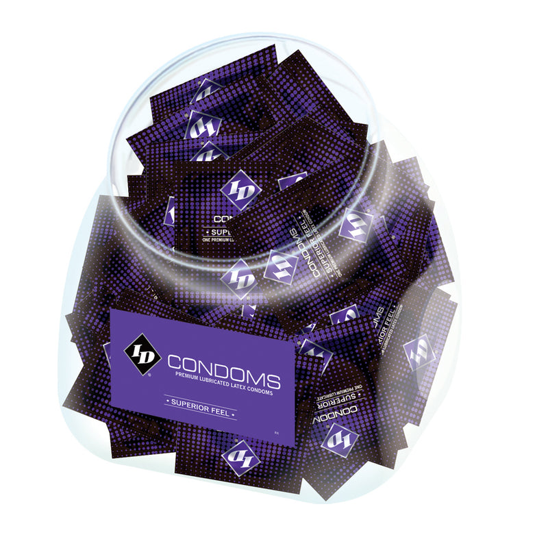 I.D. Lubricants ID Condoms - Superior Feel - 144 Piece Jar