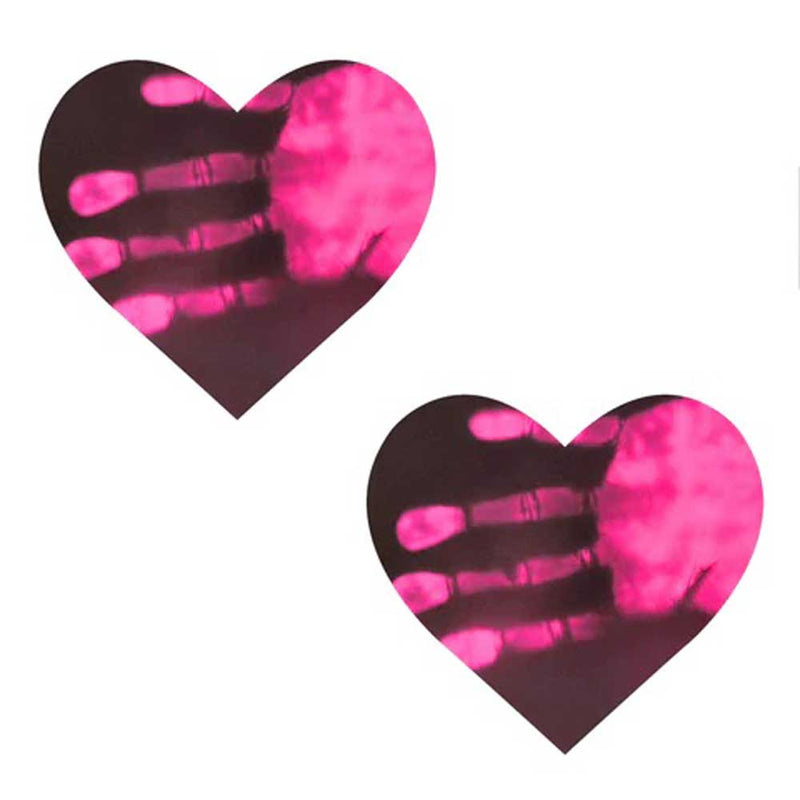 Neva Nude Neon Pinky Tink Temperature Reactive Heart Nipple Cover Pasties