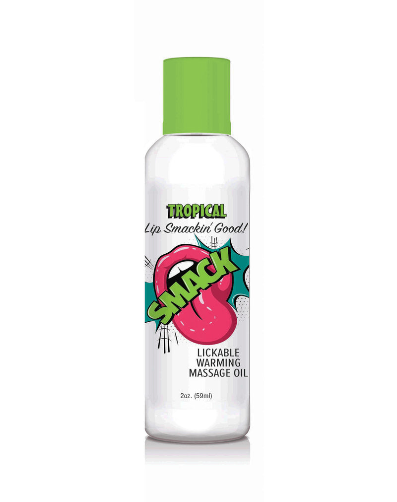 Little Genie Smack Warming and Lickable Massage Oil - Tropical 2 Oz