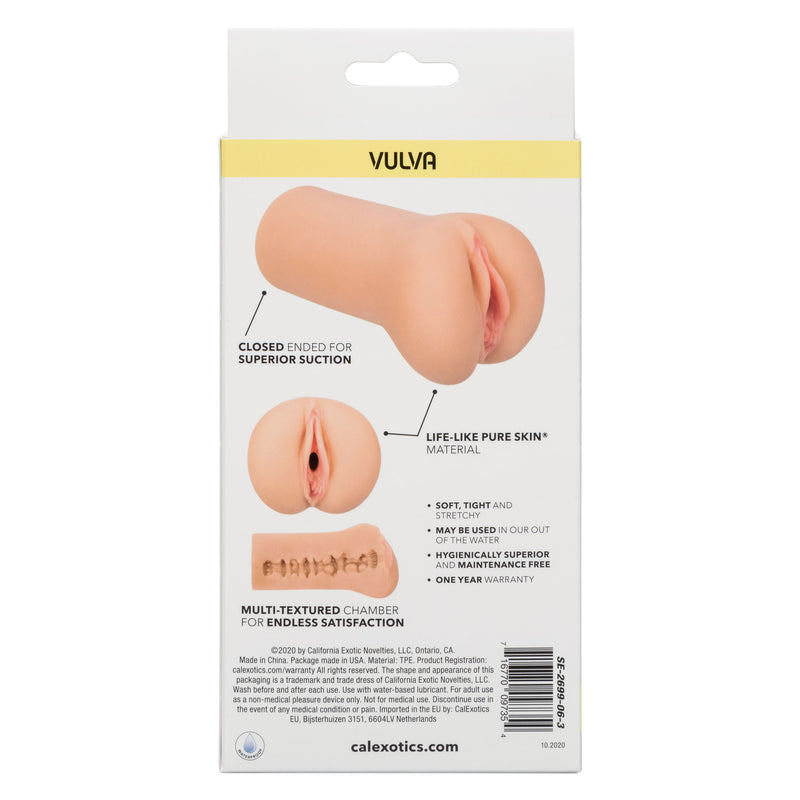 CalExotics Boundless Vulva - Ivory - Stroker Masturbator - Realistic Pocket Pussy