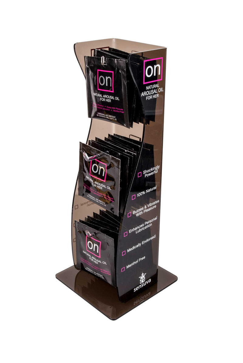 Sensuva On Arousal Oil Original 40 Piece Single Use Ampoule Tower Display - Black