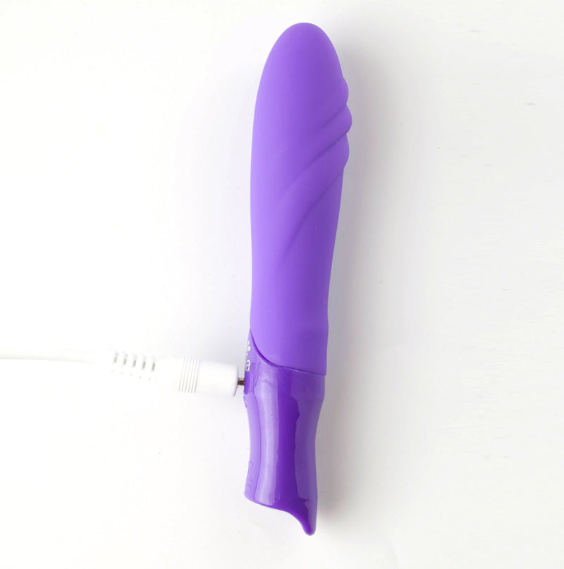 Maia Toys Margo Silicone Textured Bullet Vibrator - Neon Purple