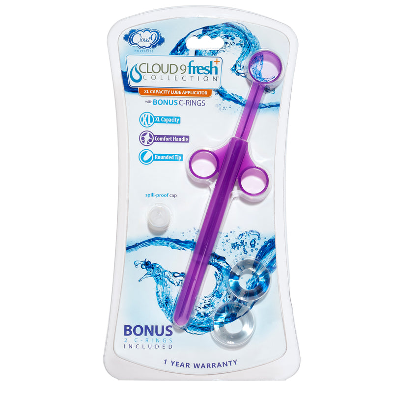 Cloud 9 Novelties Fresh + XL Lube Applicator with C Rings Purple