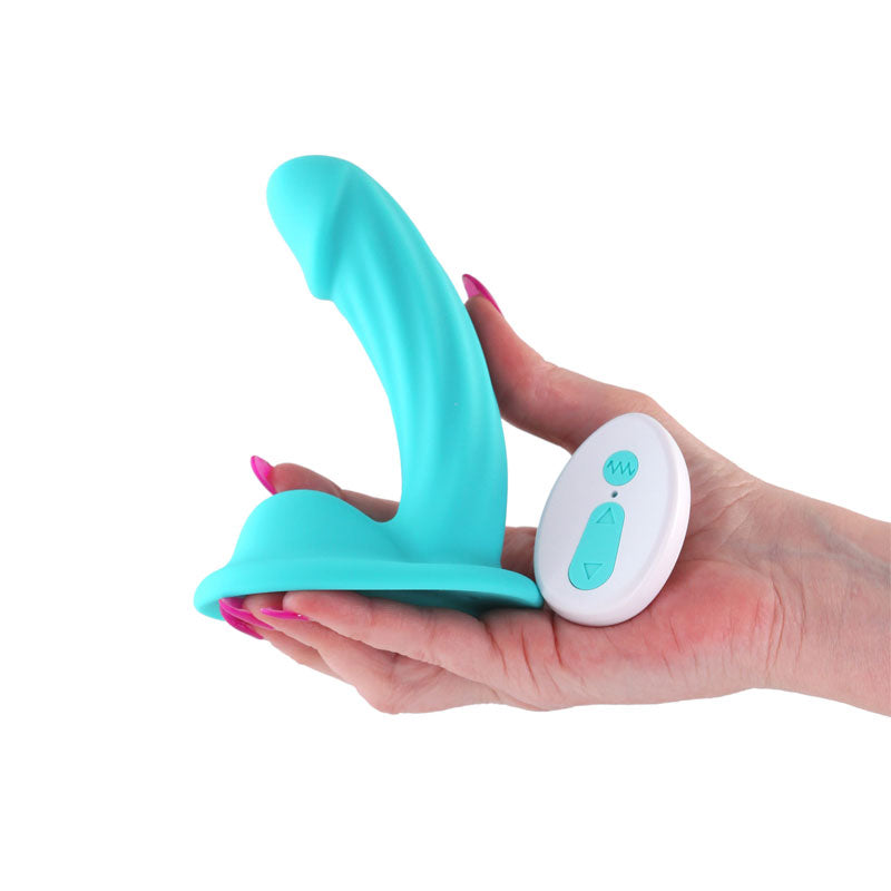 nsnovelties Colours Curve Vibrating 5" Dildo - Teal