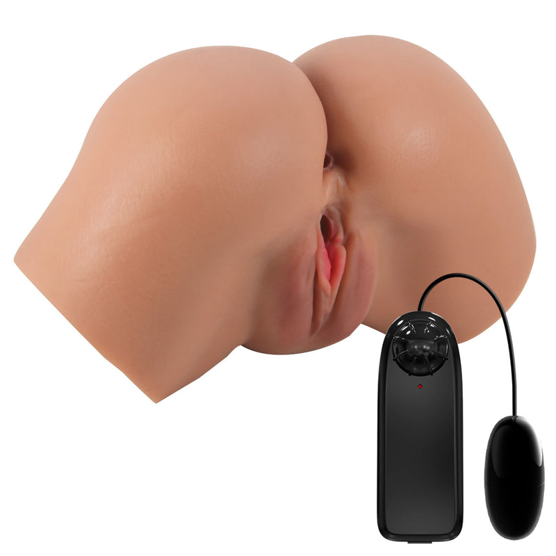 Pretty Love Hailey Realistic Vagina and Ass Vibrator - Tan - Stroker Masturbator - Realistic Body Part Stroker