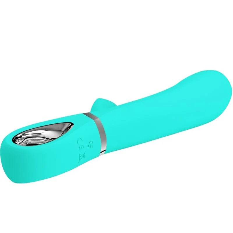 Pretty Love Thomas Super Soft Silicone Rabbit Vibrator - Turquoise