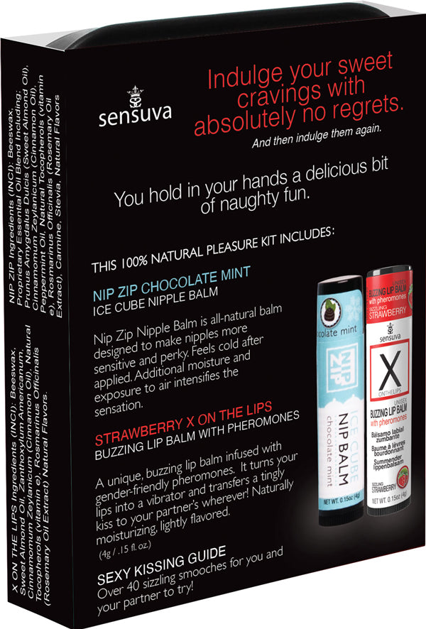 Sensuva Lips and Nips Pleasure Kit Chocolate-Strawberry