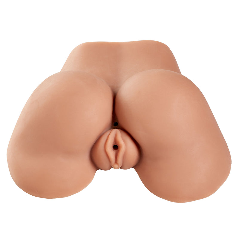 Cloud 9 Novelties Realistic Body Mold Stroker - Pleasure Pussy and Ass - Wide-Spread Legs - Tan - Stroker Masturbator - Realistic Body Part Stroker