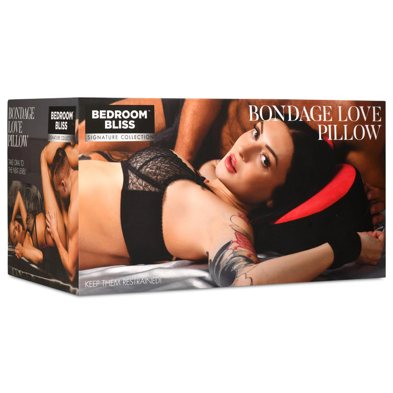 XR Brands Bondage Love Pillow - Black/red