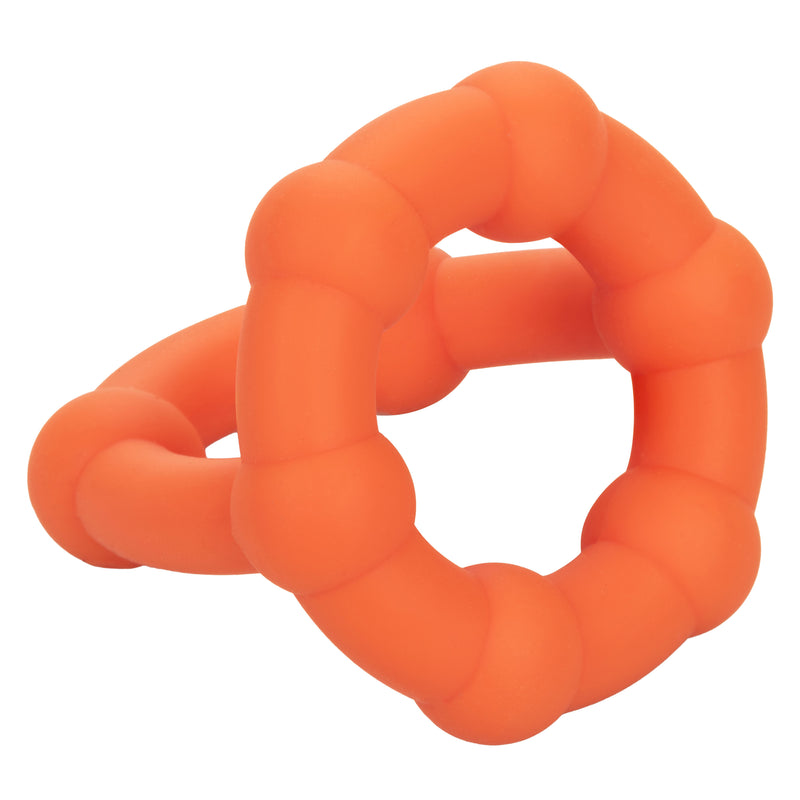 CalExotics Alpha Liquid Silicone All Star Ring - Orange