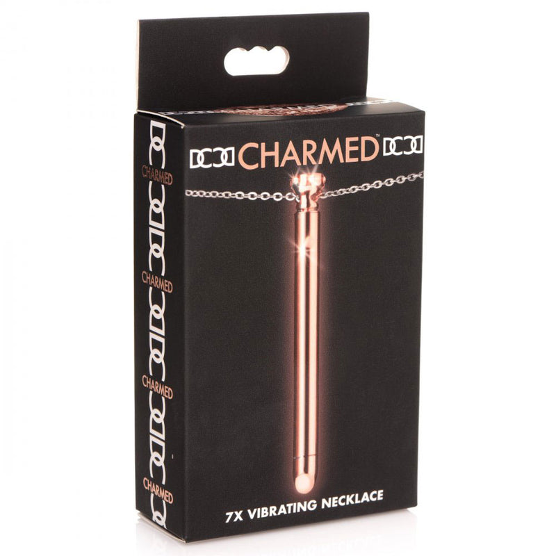 XR Brands 7x Vibrating Necklace - Rose Gold