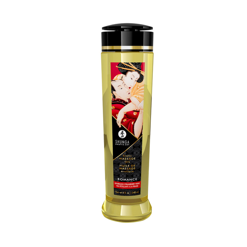 Shunga Massage Oils - Romance - 8 Fl. Oz. Sparkling Strawberry Wine