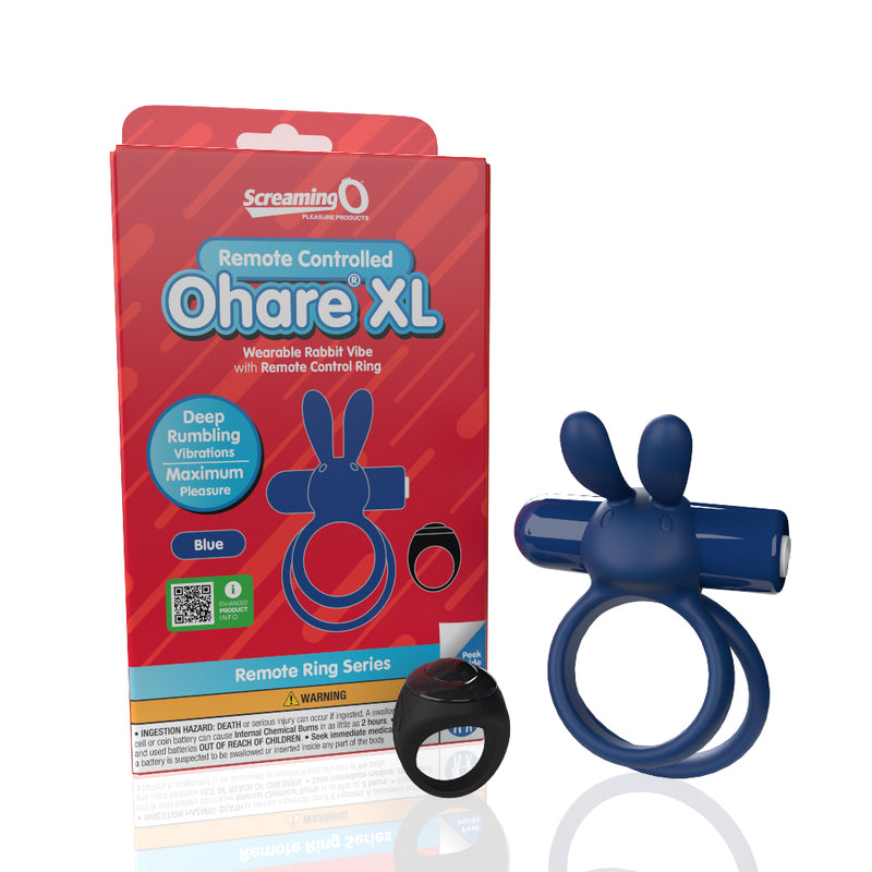 Screaming O Screaming O Remote Controlled Ohare XL Vibrating Ring - Blue