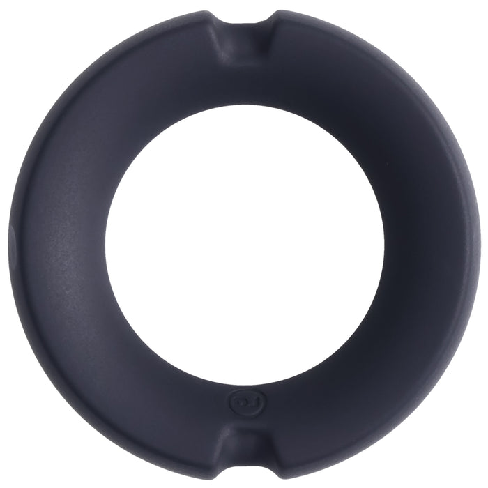 "Merci - the Paradox - Silicone Covered Metal Cock Ring - 50mm - Black DJ2402-40-BX"