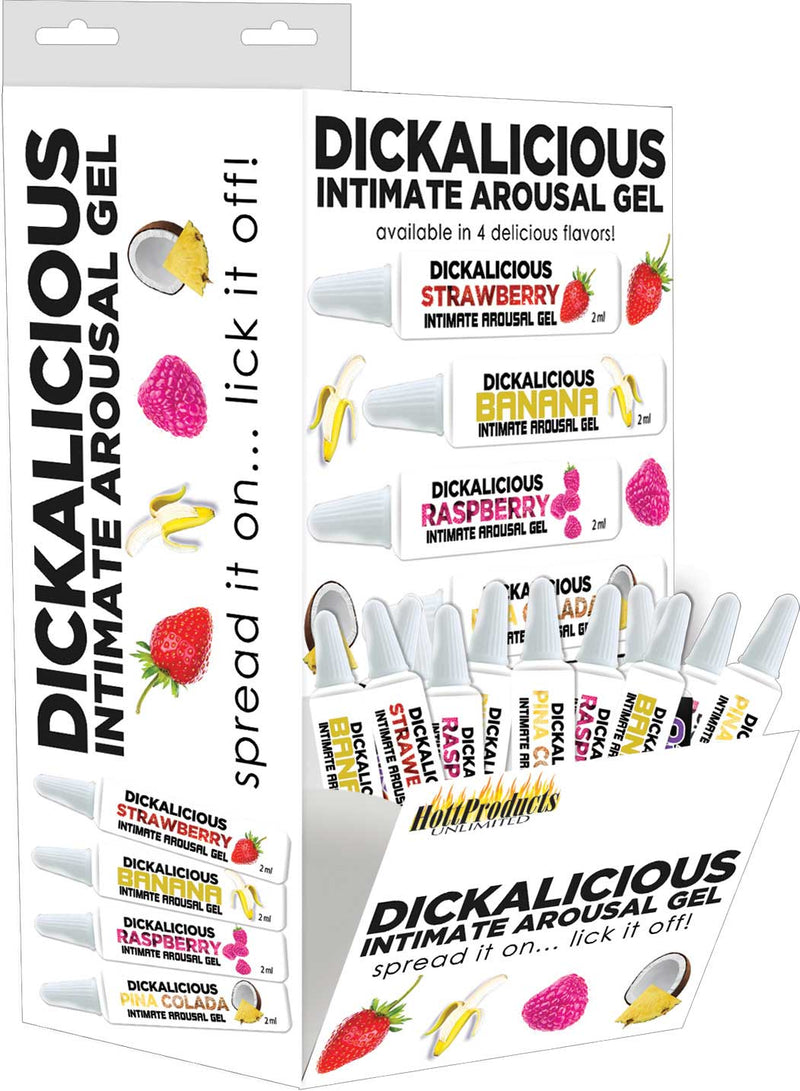 Hott Products Dickalicious - 2ml Tubes Wall Mount - 144 Pc Display