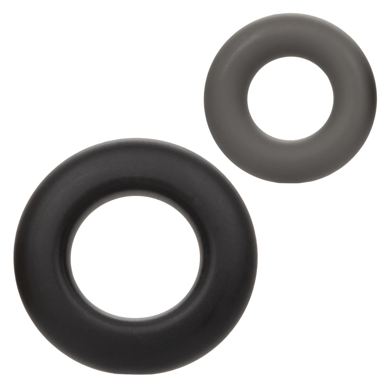 CalExotics Alpha Liquid Silicone Prolong Set of 2 - Black/gray