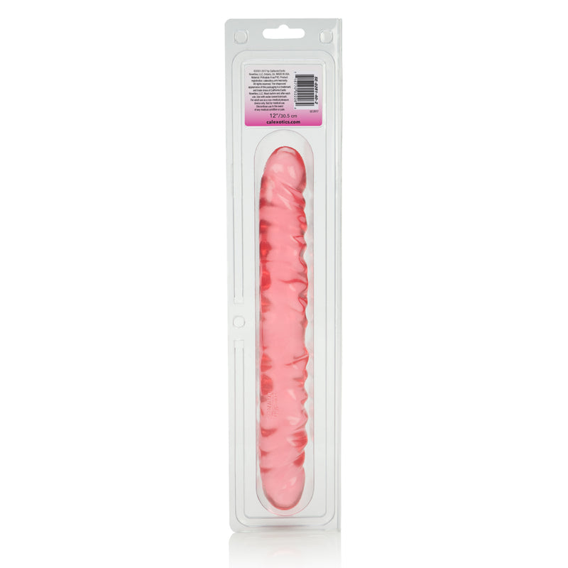 CalExotics Translucence 12 Inches Veined Double Dong - Pink
