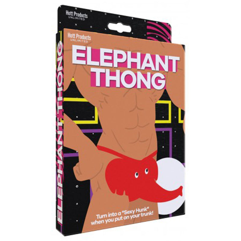 Hott Products Elephant Thong - Red - One Size