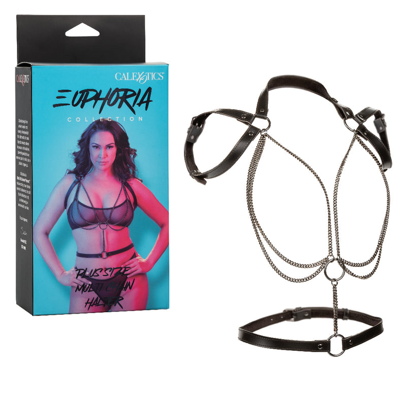 CalExotics Euphoria Collection Plus Size Multi Chain Halter - Black