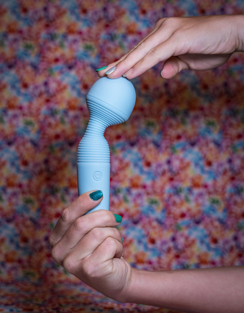 Maia Toys Grace Bendable Vibrating Pleasure Wand - Blue