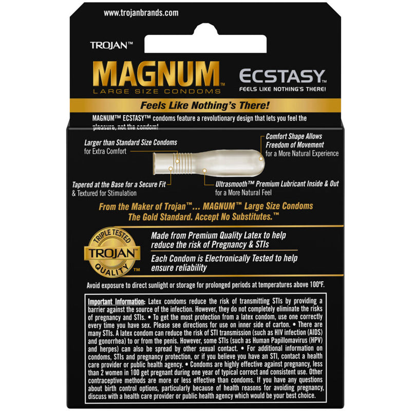 Paradise Marketing Trojan Magnum Ecstasy - 3 Pack