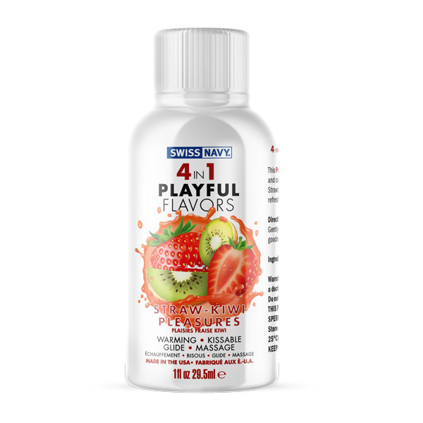 "Swiss Navy 4-in-1 Playful Flavors - Strawberry Kiwi Pleasures - 1 Fl. Oz. MD-SN4N1FSKP1"