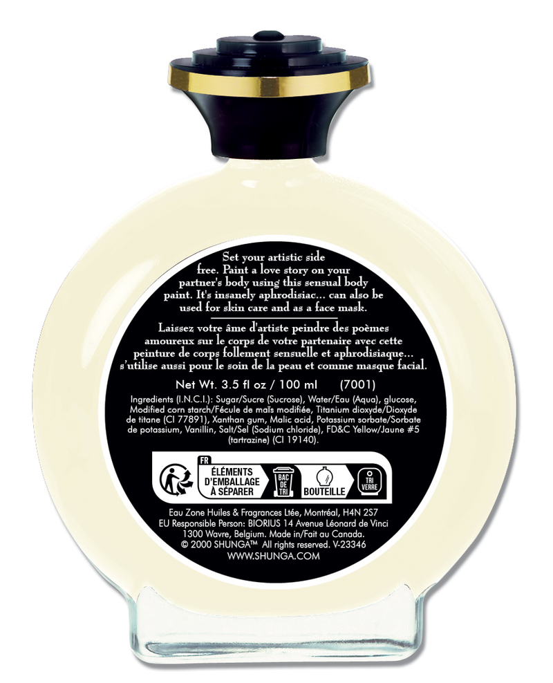 Shunga Edible Body Paint - Vanilla & Chocolate Temptation - 3.5 Fl. Oz. / 100 ml