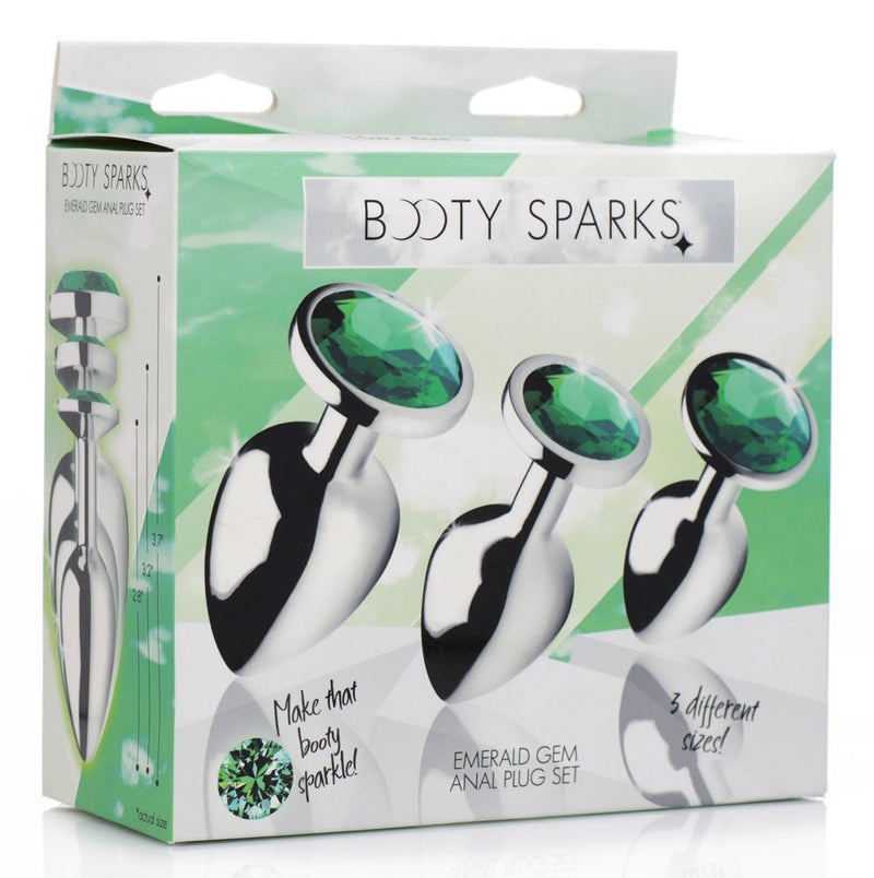 XR Brands Emerald Gem Anal Plug Set