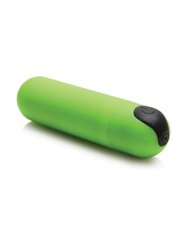 XR Brands Glow in the Dark Bullet With Remote - Green