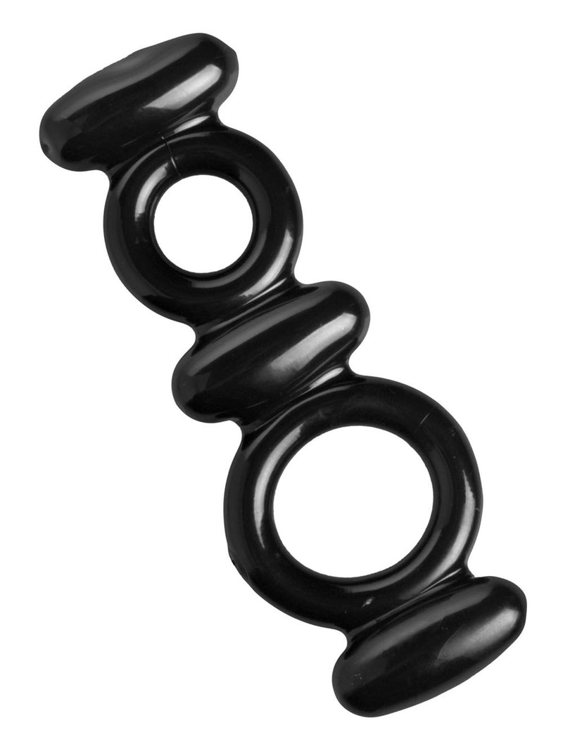 XR Brands Dual Stretch to Fit Cock and Ball Ring