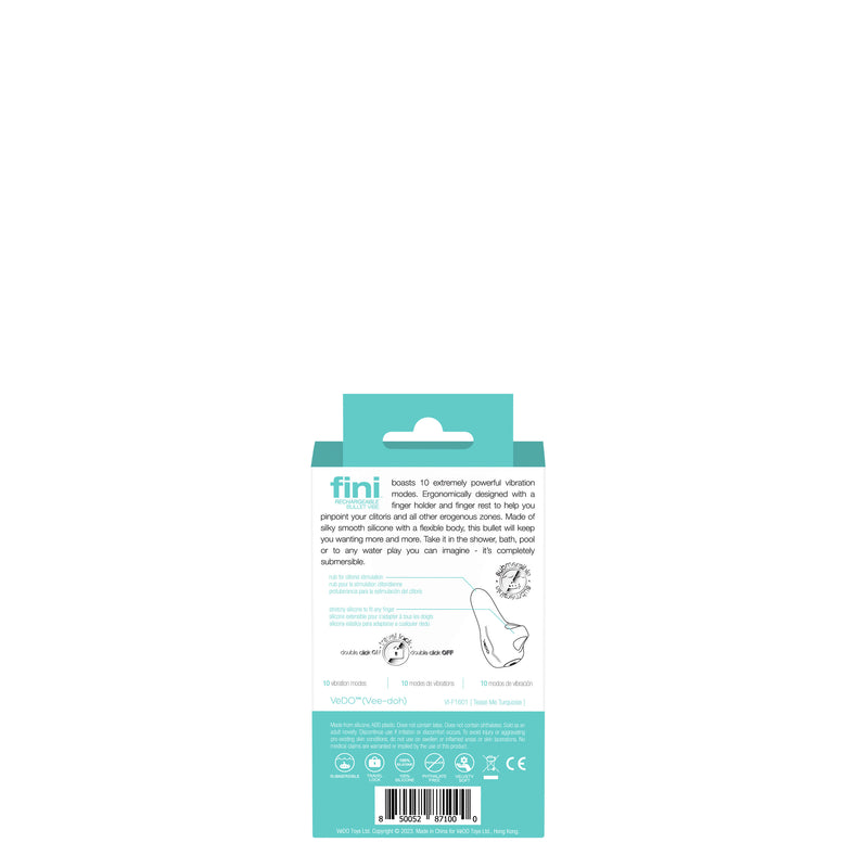 VeDO Fini Rechargeable Bullet Vibe - Turquoise