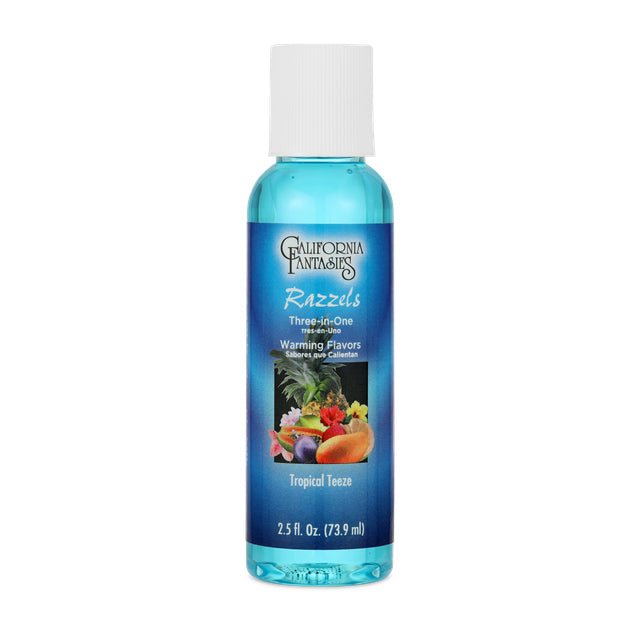 California Fantasies Razzels Warming Lubricant - Tropical Teeze - 2 Oz. Bottle