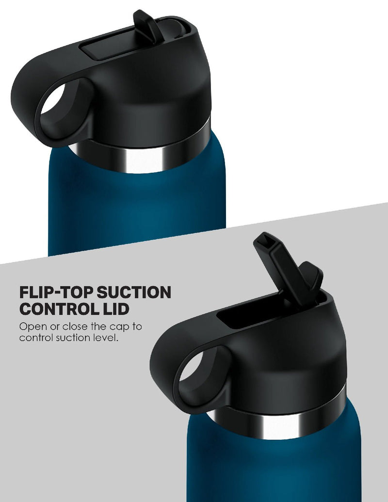 Pipedream Fuck Flask - Private Pleaser - Blue Bottle - Brown - Realistic Stroker Masturbator - Canister Masturbation Cup
