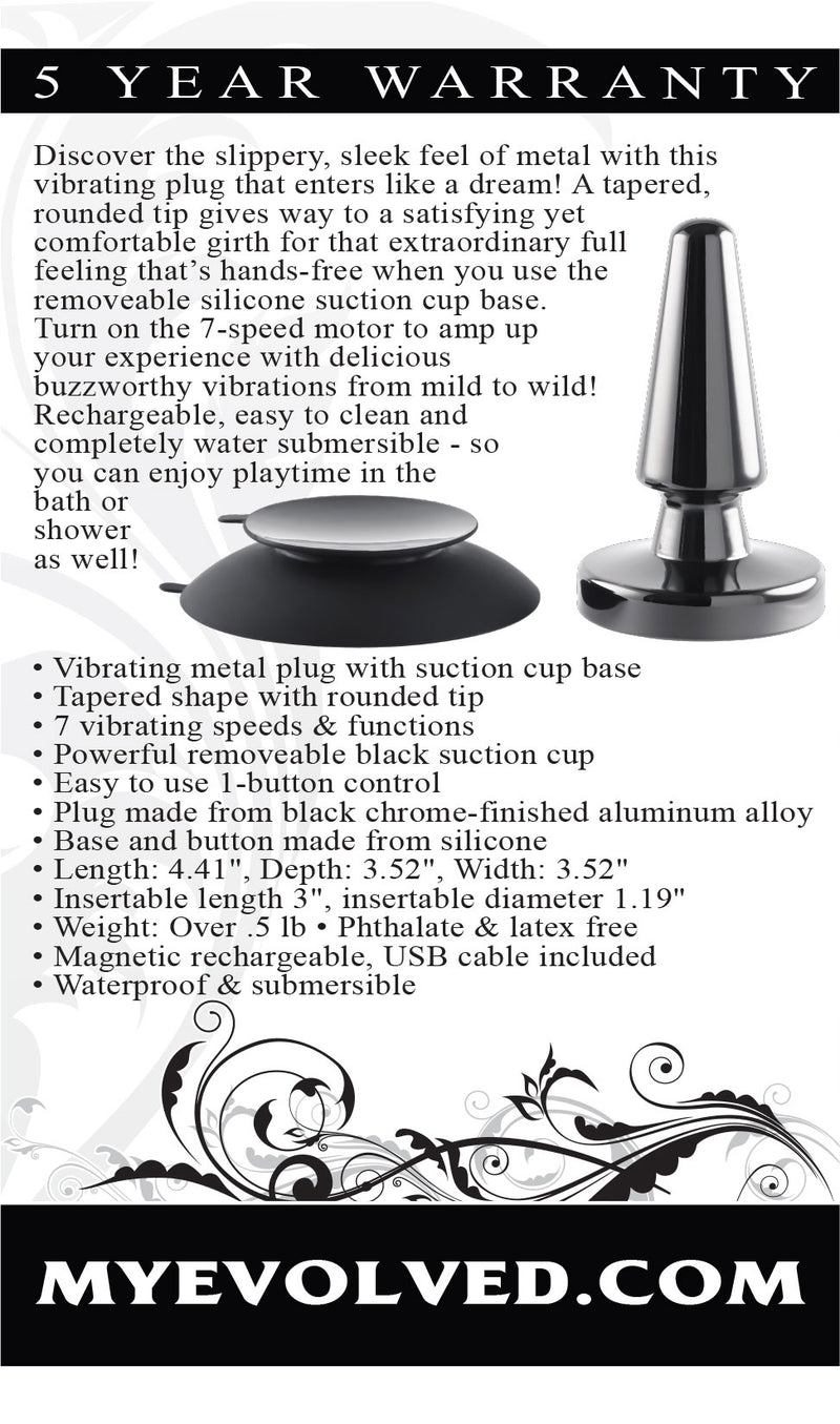 Evolved Novelties Beginner Metal Plug - Black Chrome
