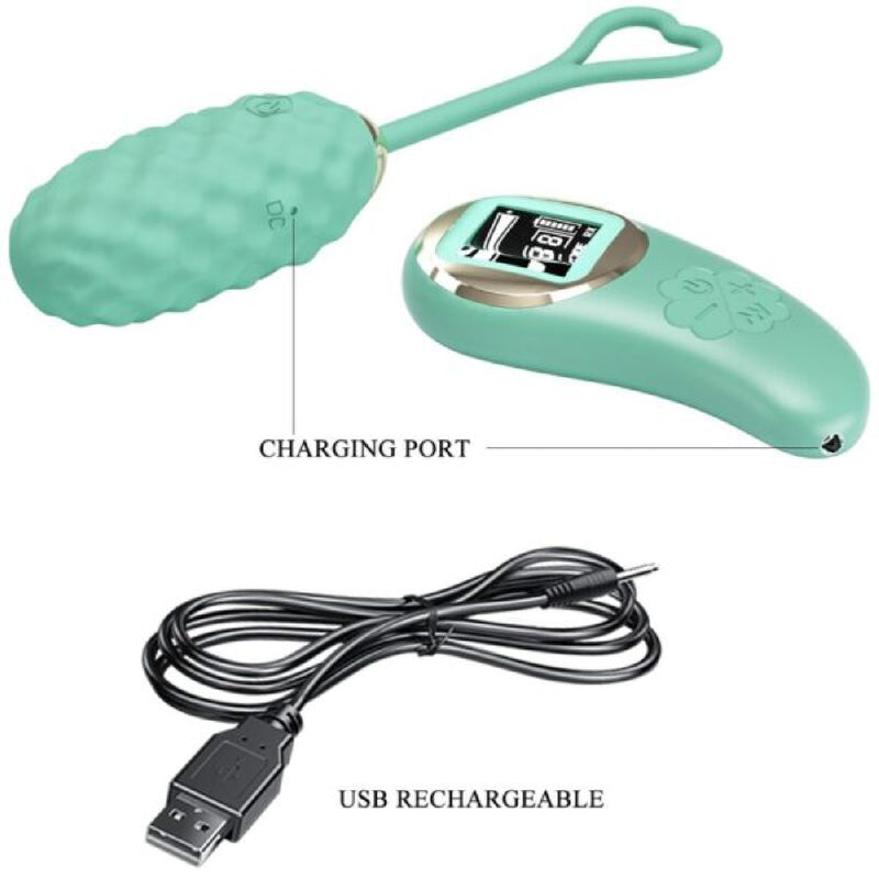 Pretty Love Vivian Remote Control Vibrating Egg - Turquoise
