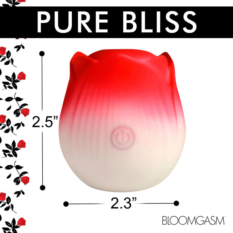 XR Brands Pulsing Petals Throbbing Rose Stimulator - Red