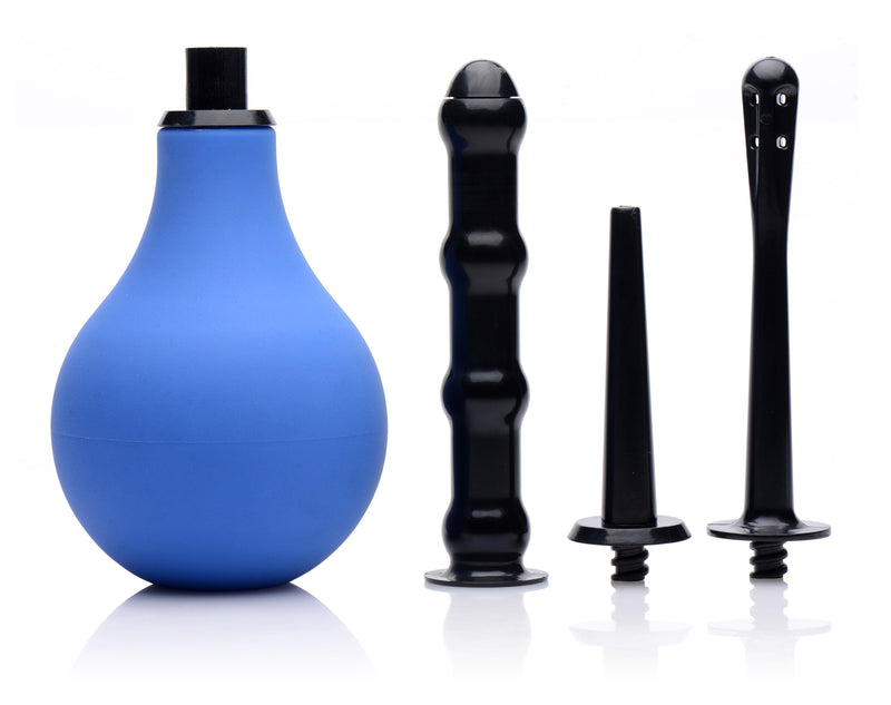 XR Brands Premium One- Way Valve Anal Douche Set