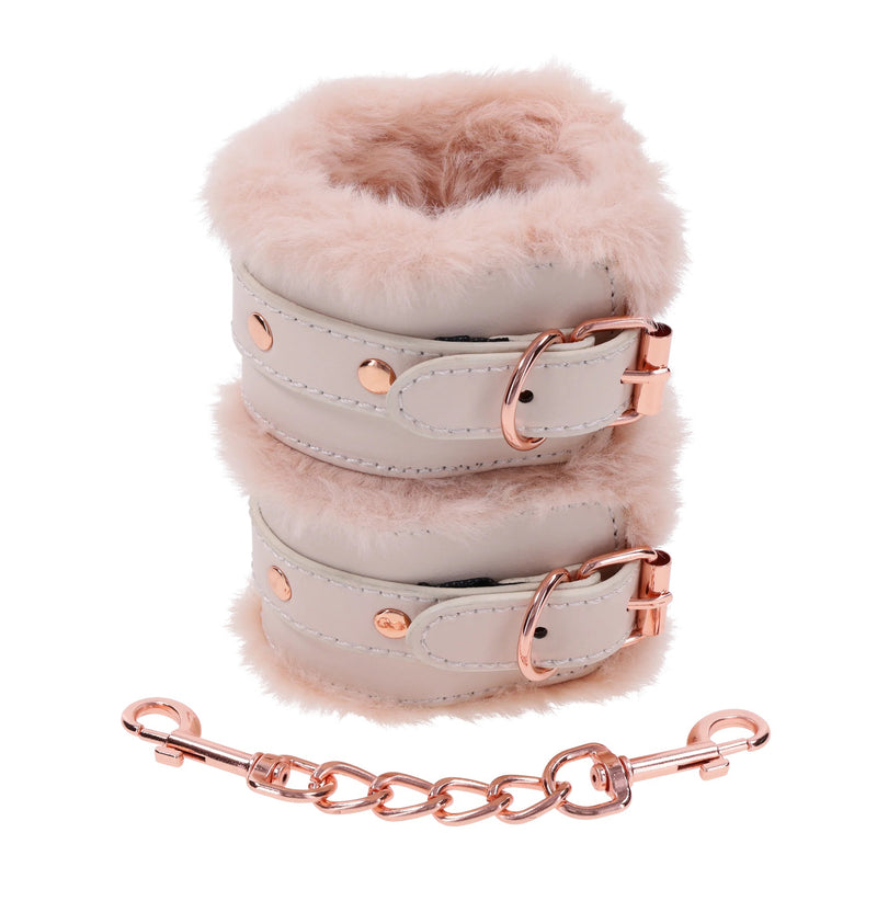 Sportsheets Peaches N Creame Fur Handcuffs - Pink