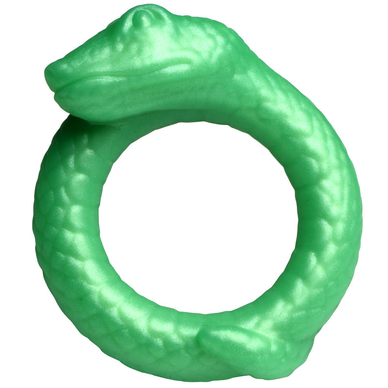 XR Brands Serpentine Silicone Cock Ring - Green