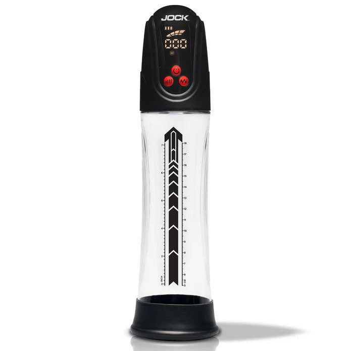 Curve Toys Power Up Digital Automatic Waterproof Penis Pump - Clear