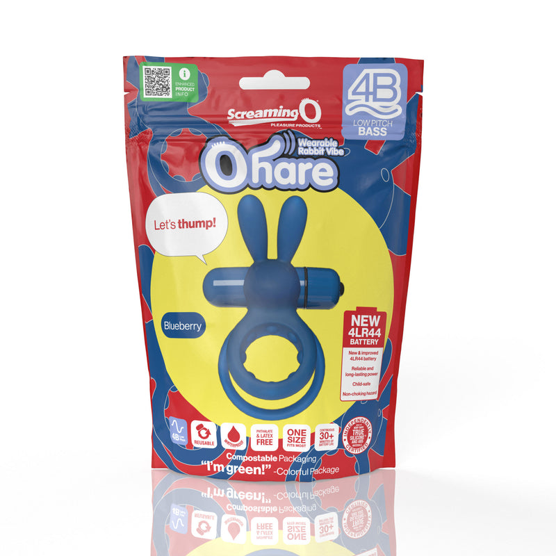 Screaming O Screaming O 4b - Ohare Wearable Rabbit Vibe - Blueberry