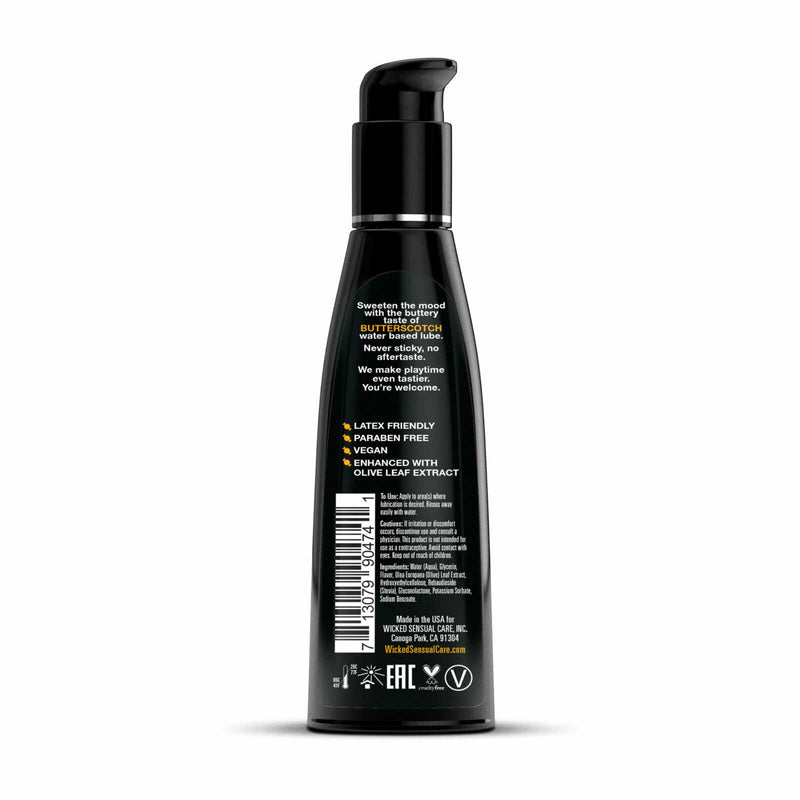 Wicked Sensual Care Butterscotch Flavored Water Based Lubricant - 4 Oz