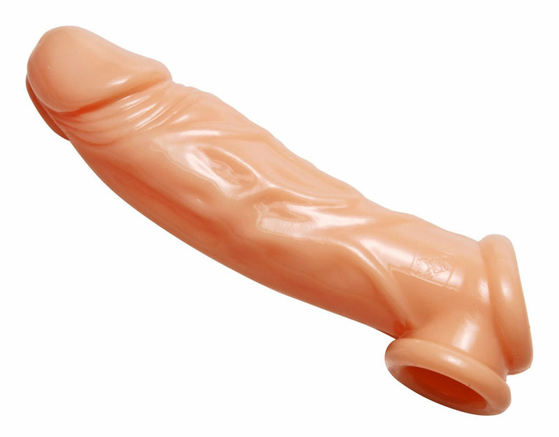 XR Brands Realistic Flesh Penis Enhancer and Ball Stretcher