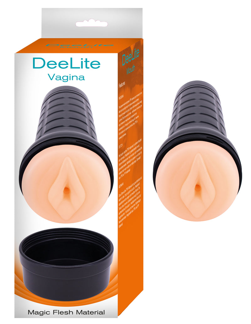 Nasstoys Deelite Vagina Masturbator - Flesh - Stroker Masturbator - Canister Masturbation Cup