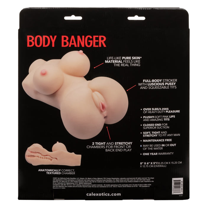 CalExotics Stroke It Body Banger - Ivory - Stroker Masturbator - Realistic Body Part Stroker