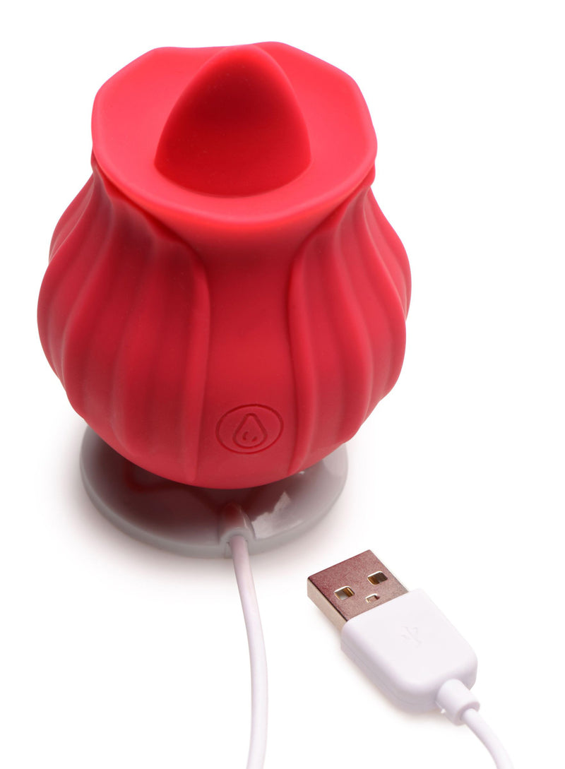 XR Brands Bloomgasm - Wild Violet 10x Licking Clit Stimulator - Red