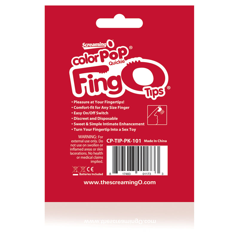 Screaming O Fingo Tips - Each - Pink