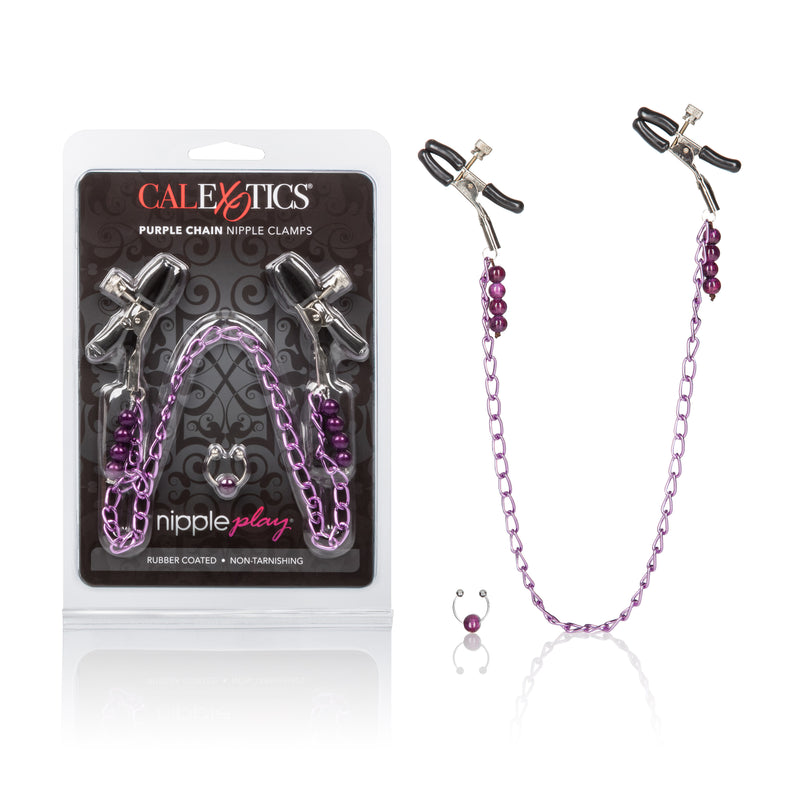CalExotics Purple Chain Nipple Clamps