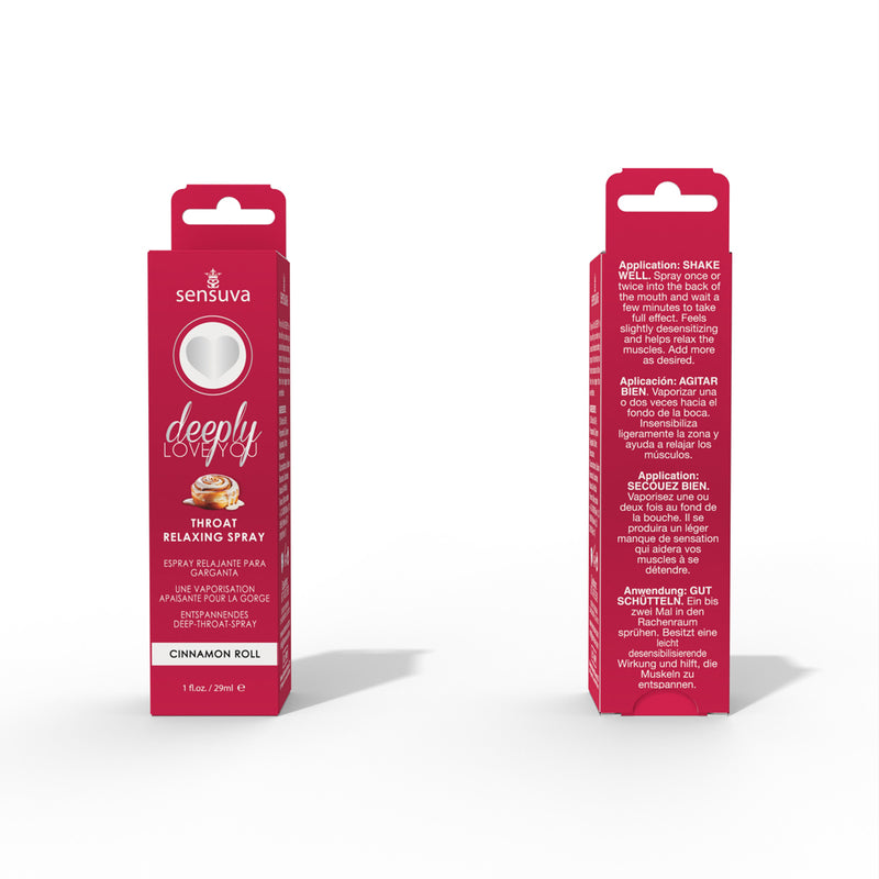 Sensuva Deeply Love You Throat Relaxing Spray - Cinnamon Roll - 1 Fl. Oz.