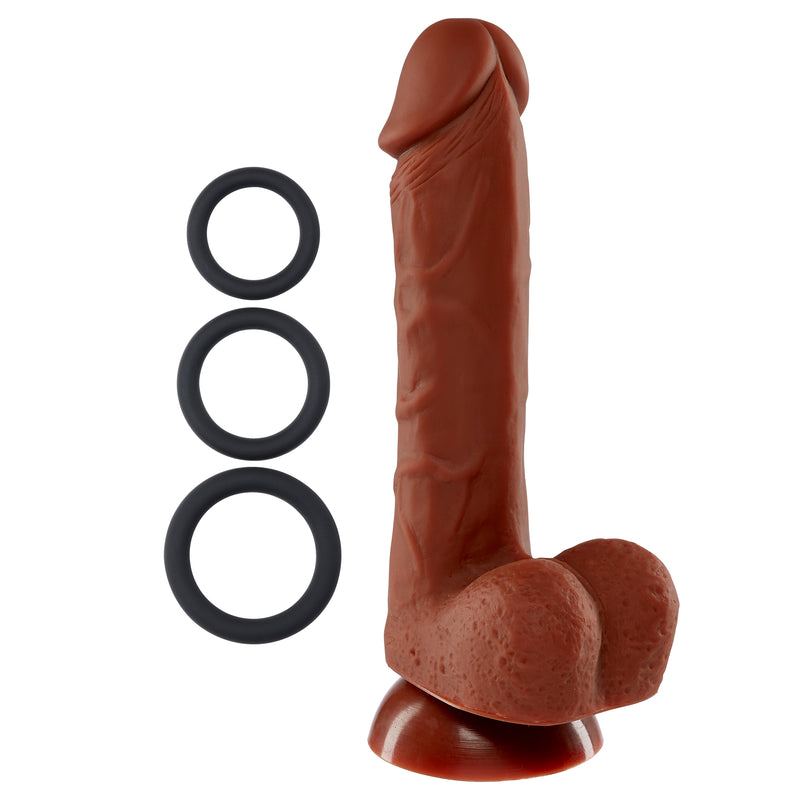 Cloud 9 Novelties 7 Inch Silicone Pro Odorless Dong - Brown